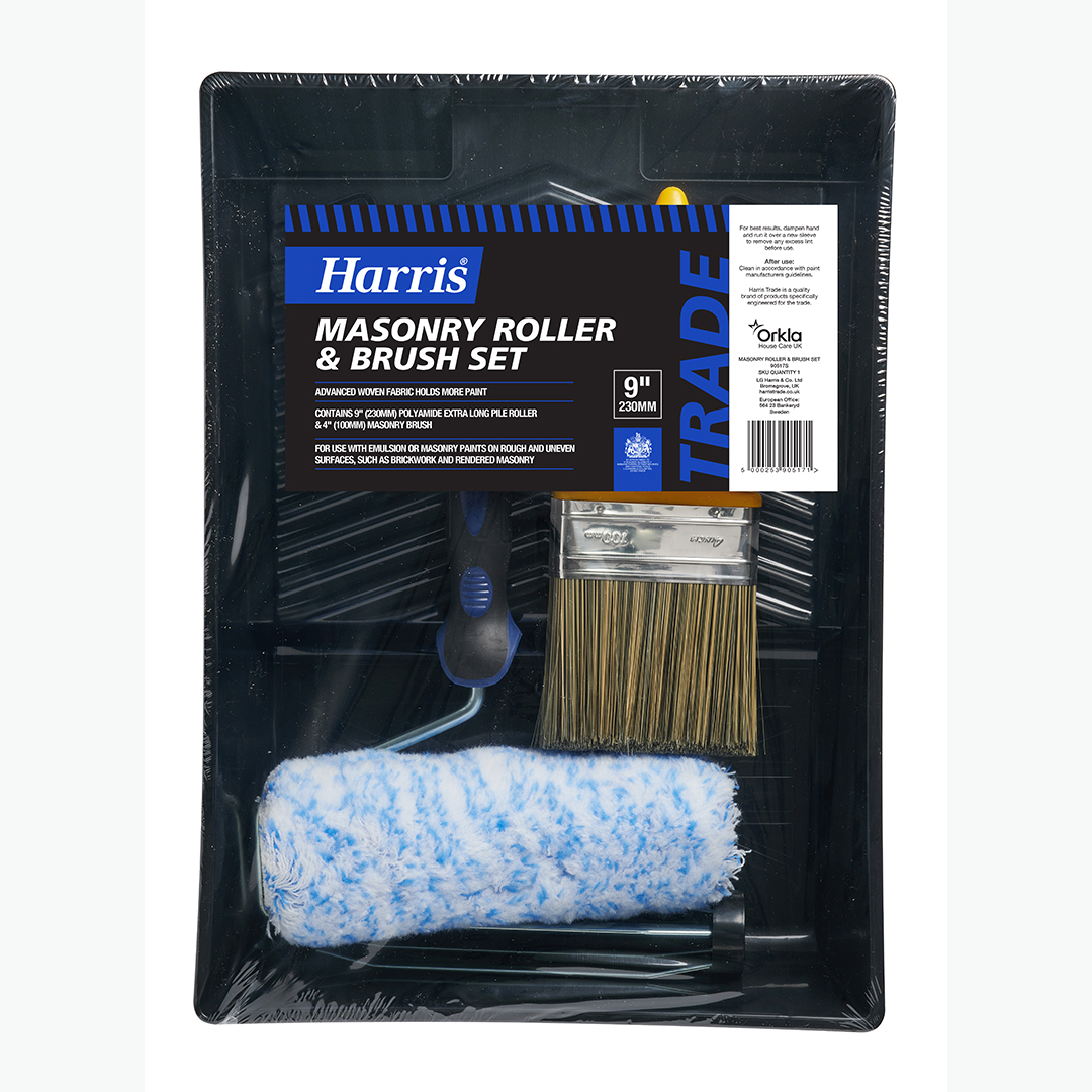 Masonry Roller & Brush Set Harris Trade